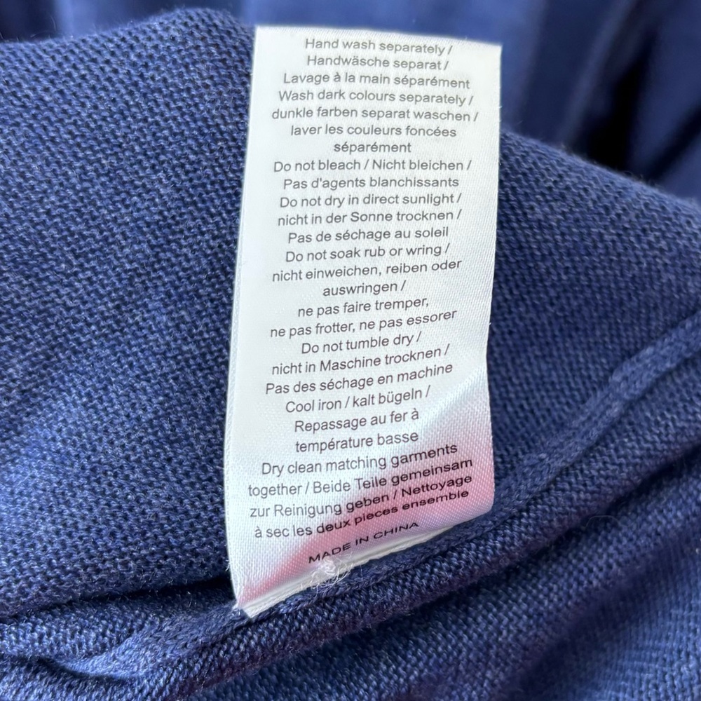 Poetry Tunic Dress Silk Cashmere Blend Cuff Sleeve Women’s Sz 16 Royal Blue VP37 - Picture 5 of 7